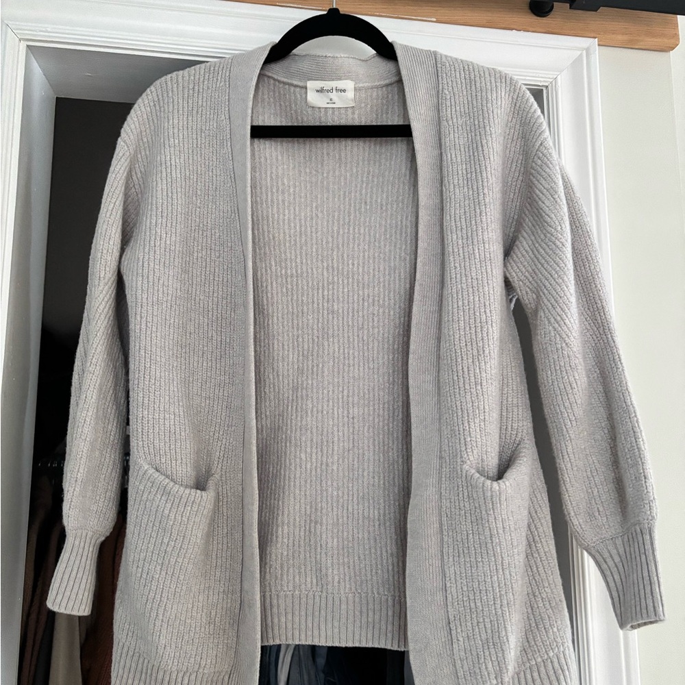 Wilfred Free Light Gray Women's Cardigan